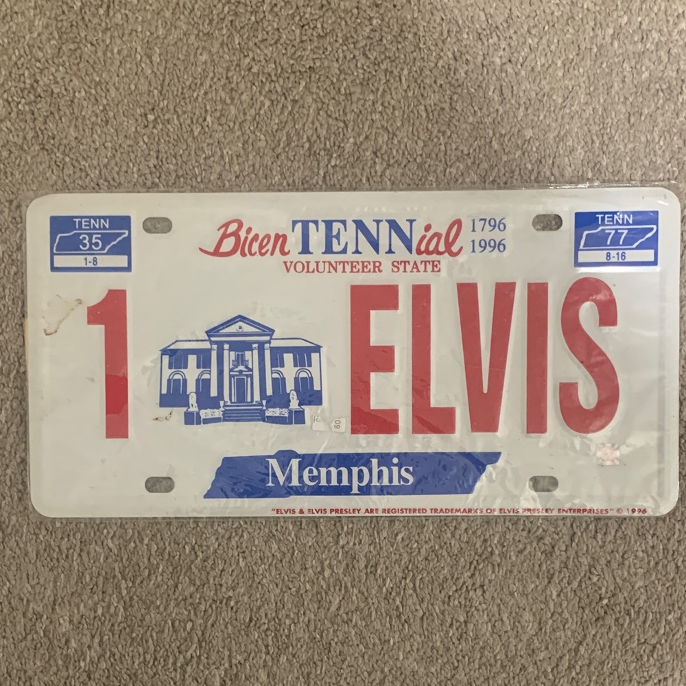 Tennessee Elvis License Plate